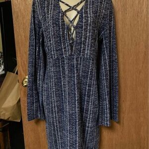 Charlotte Russe lg Elegant Blue Knit Dress